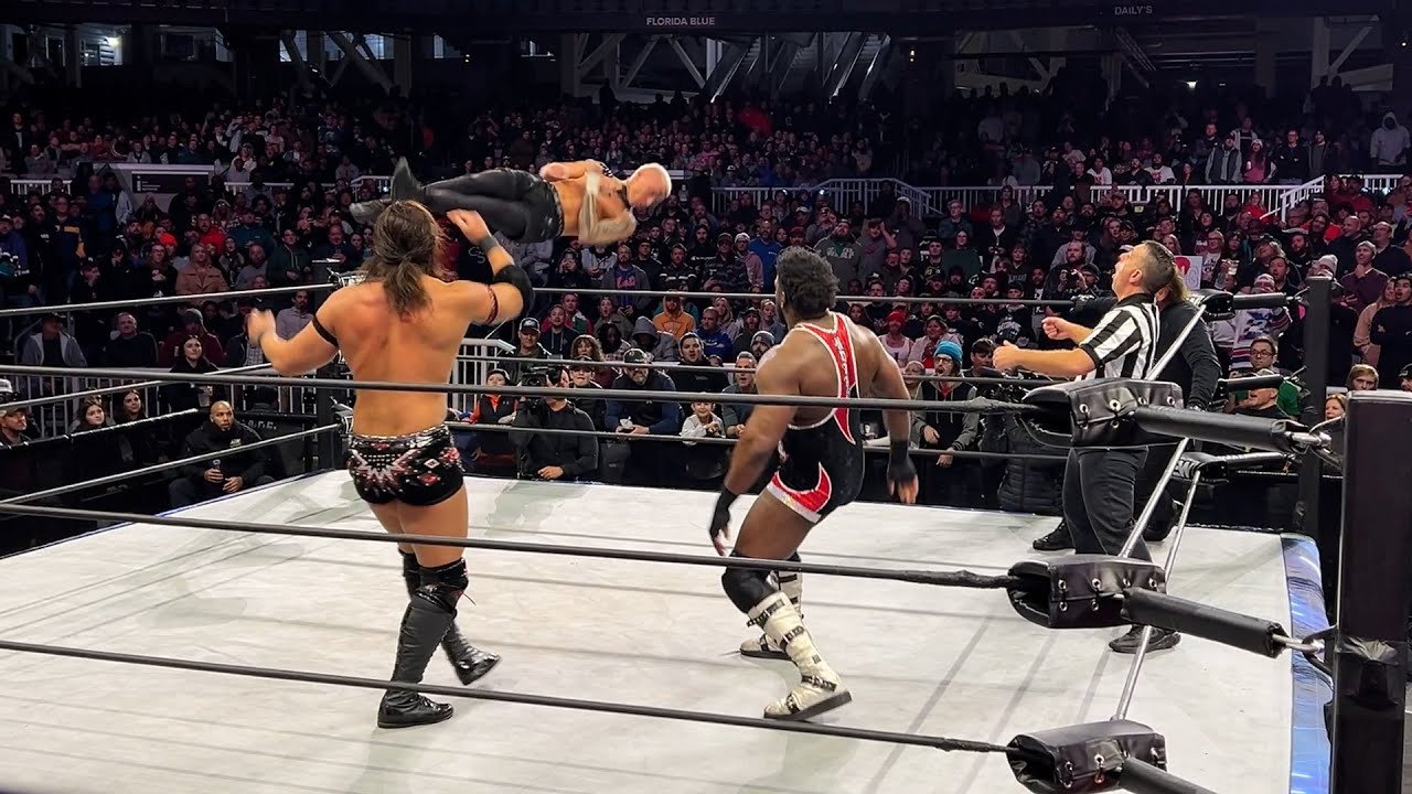 Fancam: Sting & Darby Allin vs Powerhouse Hobbs & Takeshita AEW Dynamite Daily's Place 1.10.24