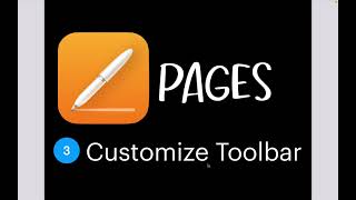 Pages: customize toolbar