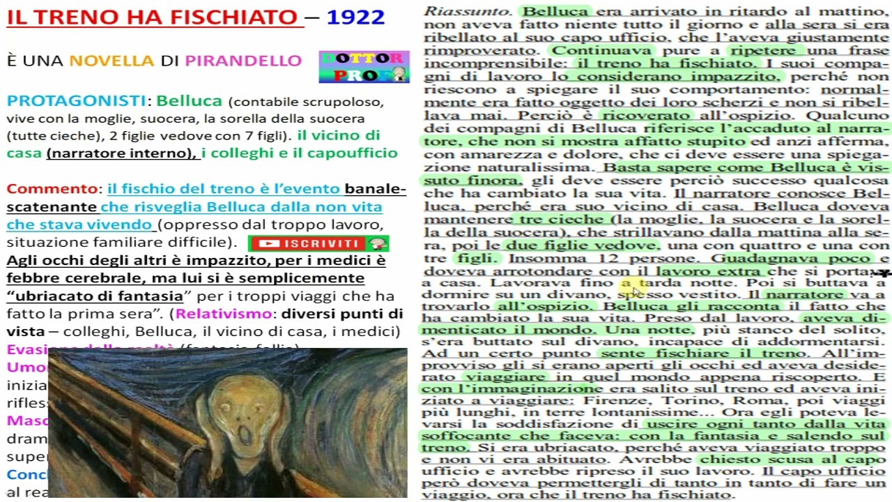 📗🚂 IL TRENO HA FISCHIATO PIRANDELLO RIASSUNTO + COMMENTO - YouTube