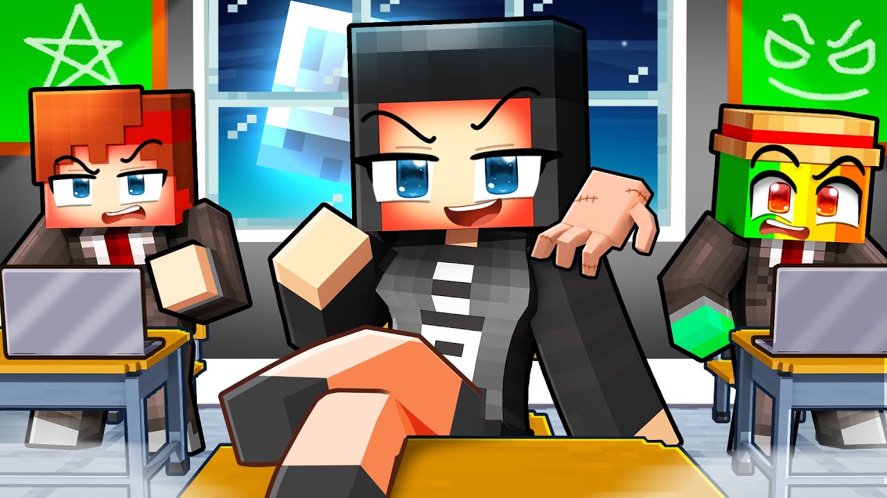 Anna est dans L'ECOLE de MERCREDI sur Minecraft !