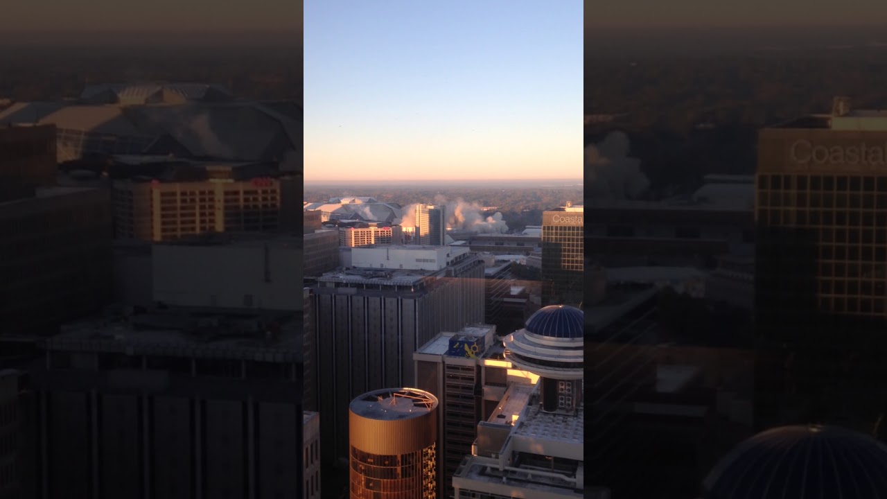 Georgia Dome demolition- Elevated view