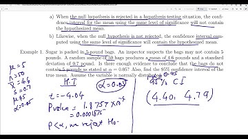 Video 8: Hypothesis Test and Confidence Intervals