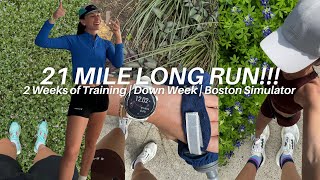 14 DAYS UNTIL THE BOSTON MARATHON | 21 Mile Long Run | 2 Full Weeks Of Marathon Training