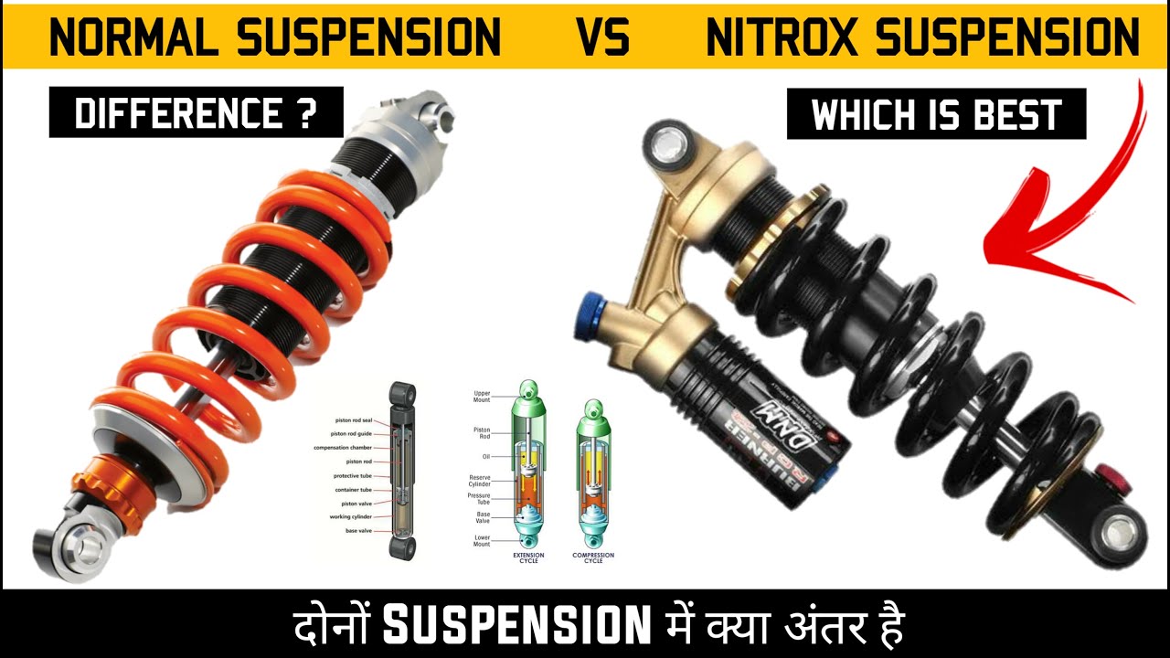 Normal Suspension vs Nitrox Suspension | कौन सा सस्पेंशन बाइक के लिए सही है  ? - YouTube