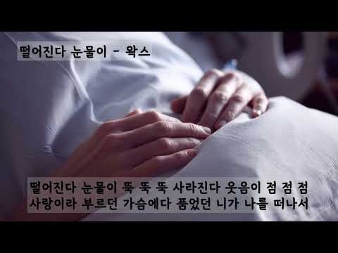떨어진다 눈물이 (보고싶다OST) - 왁스 (가사ㅇ) 2012