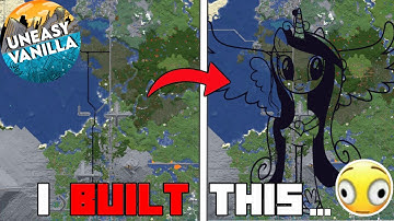 Transforming UneasyVanilla Spawn with a MASSIVE Sky Art Structure! UneasyVanilla #2