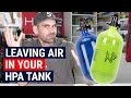 Leaving Air In Your Compressed Air Tank - Paintball QT