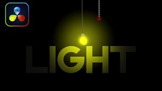 LIGHT BULB ANIMATION (TUTORIAL- DaVinci Resolve )- Part 1 English