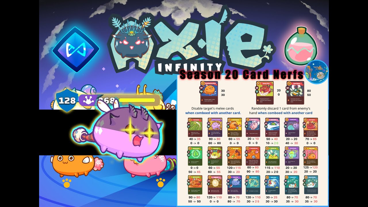 Axie Infinity S20 Buff and Nerf cards + Winstreak