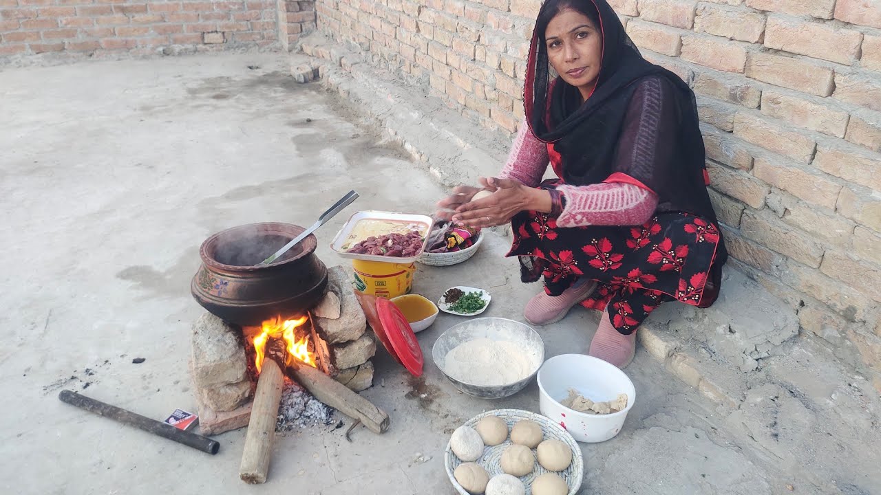 Kaliji pota recipe in village style|Pakistan traditional village family| bushra family vlogs 