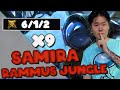 x9 Samira ft. Toast, LilyPichu, Yvonnie, Wendy | Rammus Jungle | Stream Highlights
