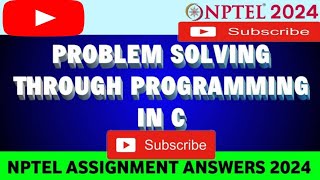 Problem Solving Through Programming in C  NPTEL Assignment 1 week 1 Answers