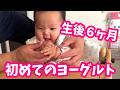 【赤ちゃんVlog】なぎちゃん初めてのヨーグルトとストローデビュー★