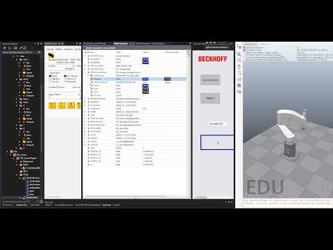 Implement Kinematics and Coordinated Motion in TwinCAT with Robot Simulation software via Python