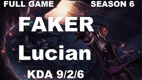 SKT T1 Faker - Lucian vs Ezreal - ADC - Full Game