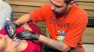 Collarbone tattoo | for girls tattoos ideas | live tattoo tutorial #tattoos #tattoo #girls #trend
