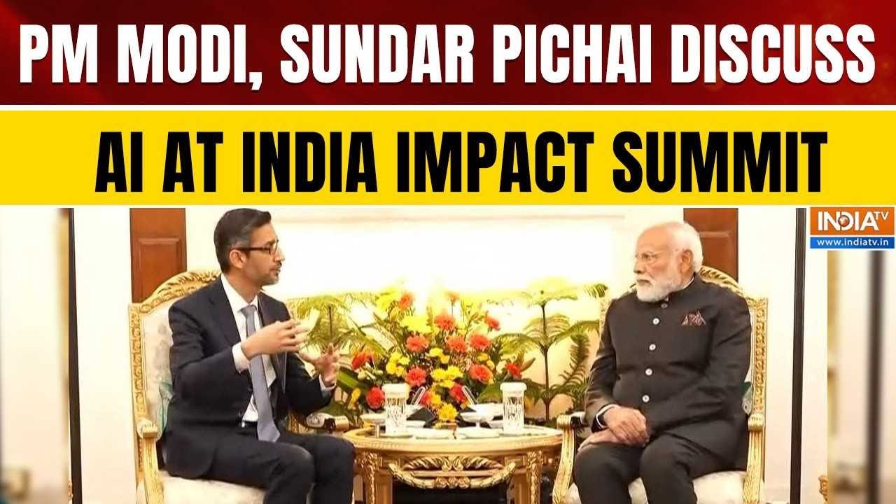 PM Modi Meets Google CEO Sundar Pichai at India AI Impact Summit 2026 ...