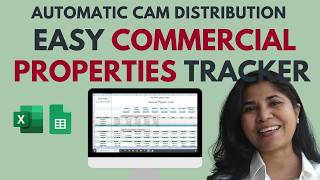 Easy Commercial Property Management Spreadsheet | Automatic CAM Distribution | Excel Google Sheets