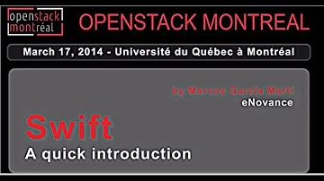Openstack Swift Storage Quick Introduction Montereal