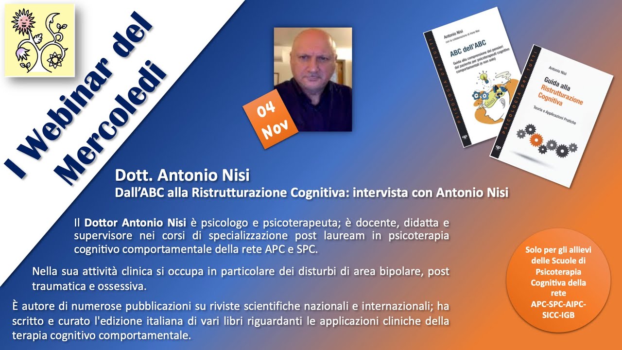 Dall’ABC alla Ristrutturazione Cognitiva: intervista con Antonio Nisi - 04 Novembre 2020