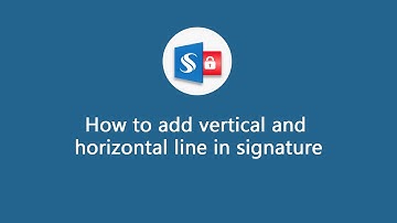 How to add vertical and horizontal line in signature