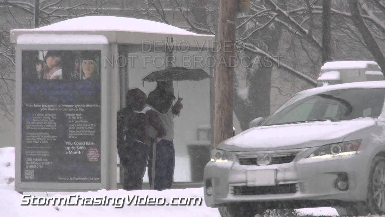 2/17/2014 Des Moines, IA Heavy Morning Snowstorm