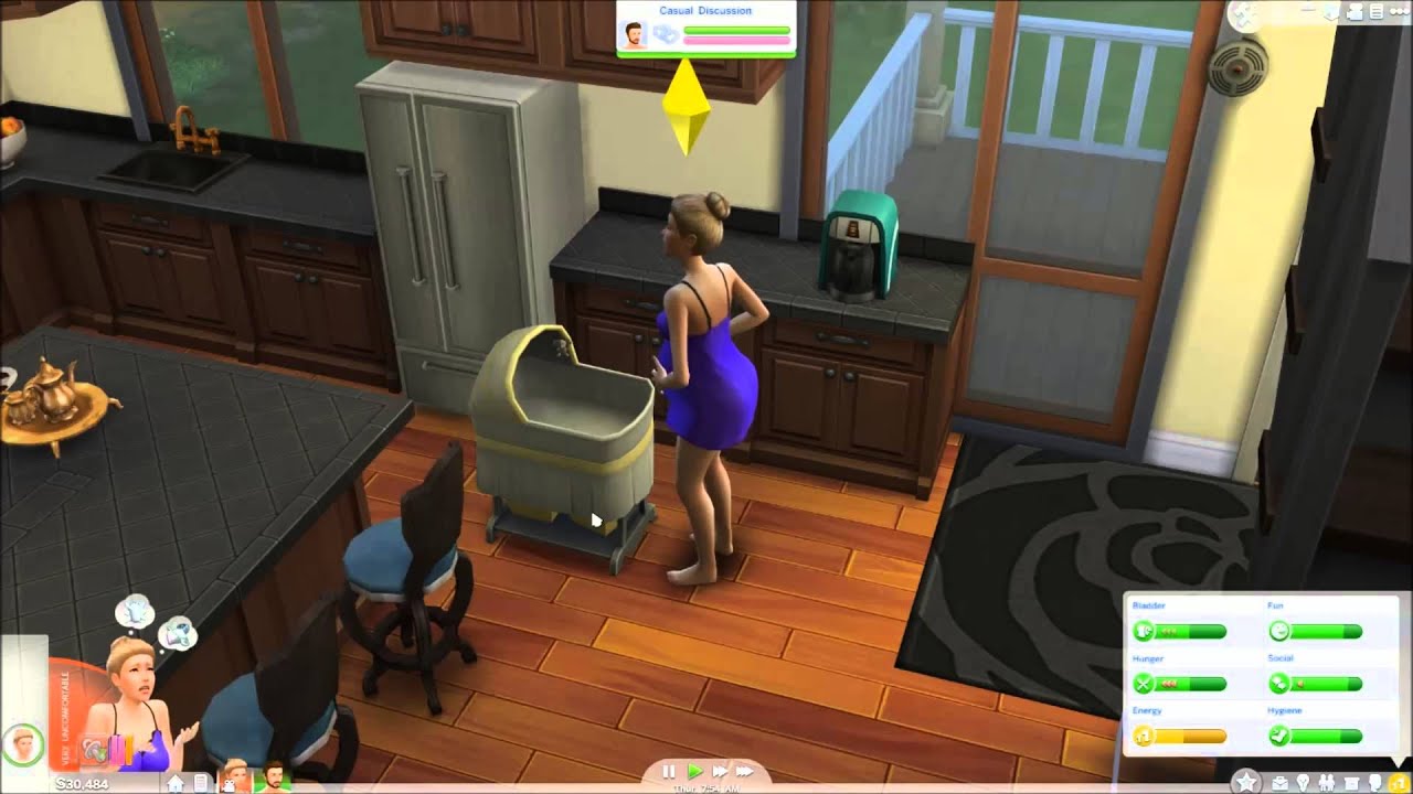 Having Triplets in Sims 4 Natural - YouTube