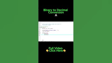 Converting Binary to Decimal: The C Program