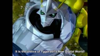 Omegamon vs WarGreymon X and MetalGarurumon X (Digital Monster X-Evolution)
