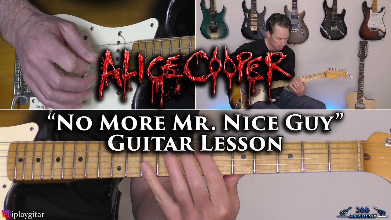 Alice Cooper - No More Mr. Nice Guy Guitar Lesson