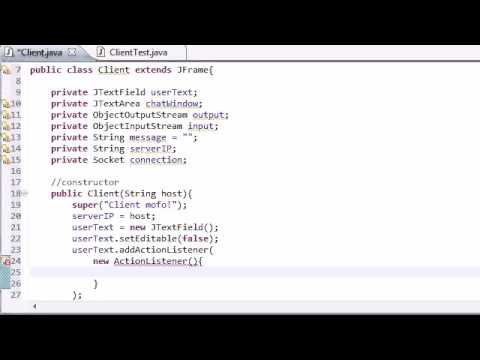 Intermediate Java Tutorial   50   Creating the GUI for the Client