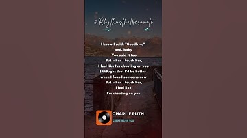 Charlie Puth - Cheating on You (Lyrics).song credit #charlieputh #cheatingonyou #songstatus