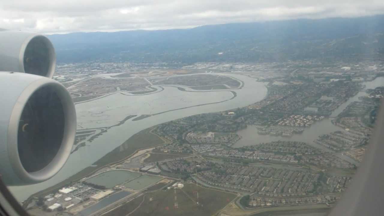 Lufthansa Airbus A380800 Landing San Francisco International Airport