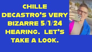 Jose Chille DeCastros Bizarre 5/1/24 Hearing.  Is He Being Kept From Public View?