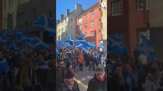 Activists march down Royal Mile at major Scottish independence rally in Edinburgh