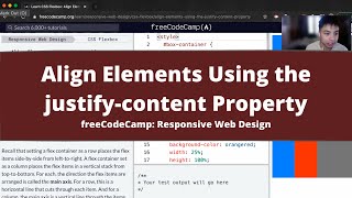 Align Elements Using the Justify Content Property (CSS Flexbox) freeCodeCamp Tutorial Net Worth