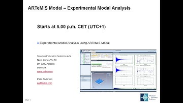 Webinar on Experimental Modal Analysis (EMA) using ARTeMIS modal