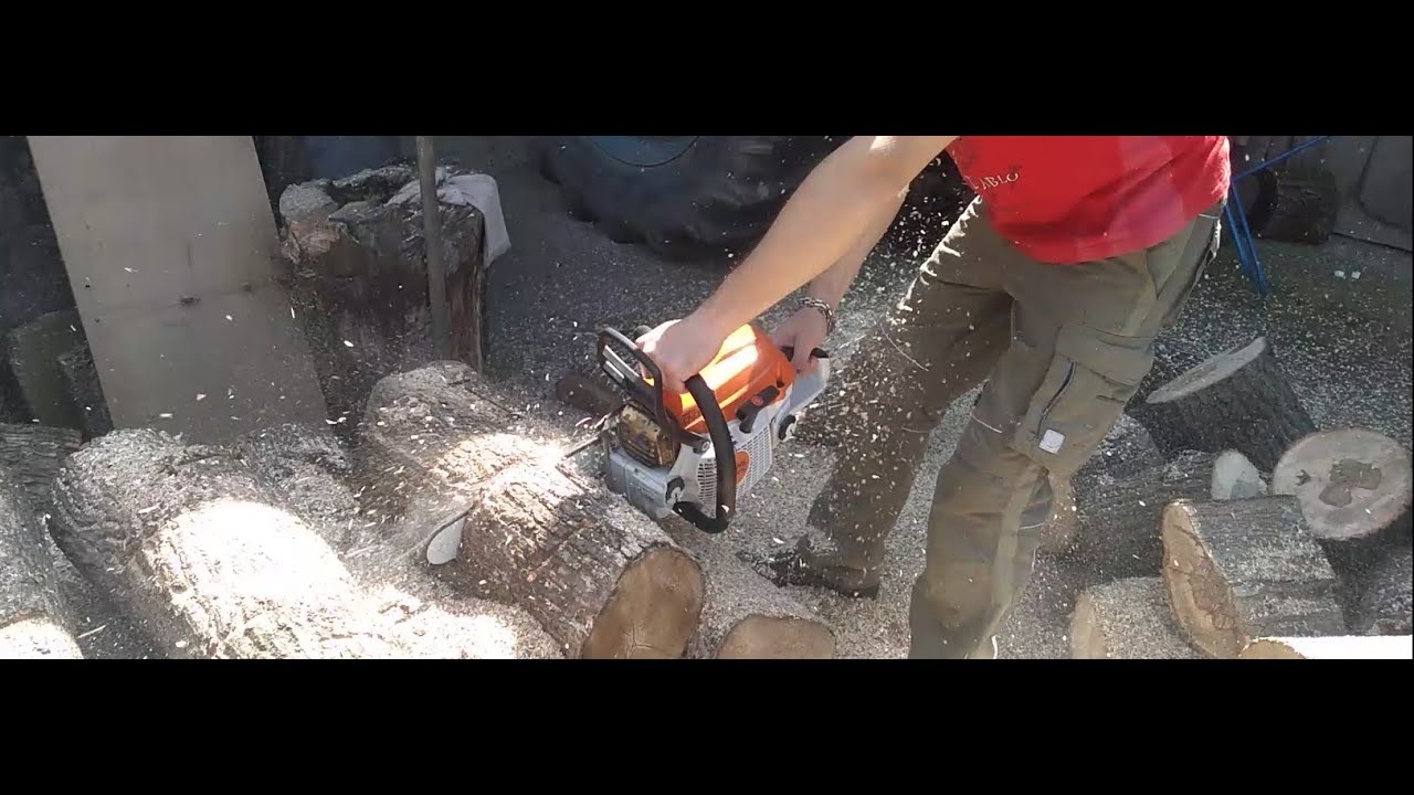 STIHL MS 261 C-M VW cutting firewood #chainsaw - YouTube