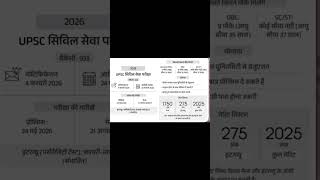 UPSC 2026 Notification out With new rules and regulations