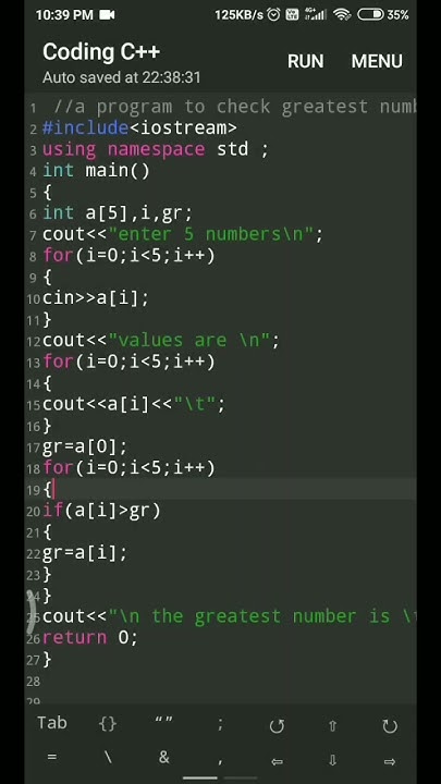A program to find greatest among 5 numbers | C++ program to find ...