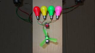 Powering 4 Colour LED Light With New Gear Motor Generator _ DC Motor #dcmotor #tech #shorts