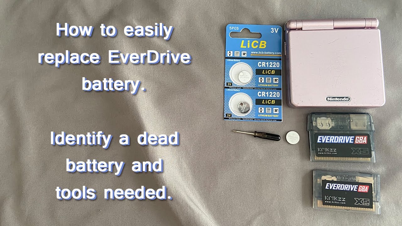 How to change EverDrive BATTERY (GBA/GB/GBC) Mini, X3, X5, X7, Phat