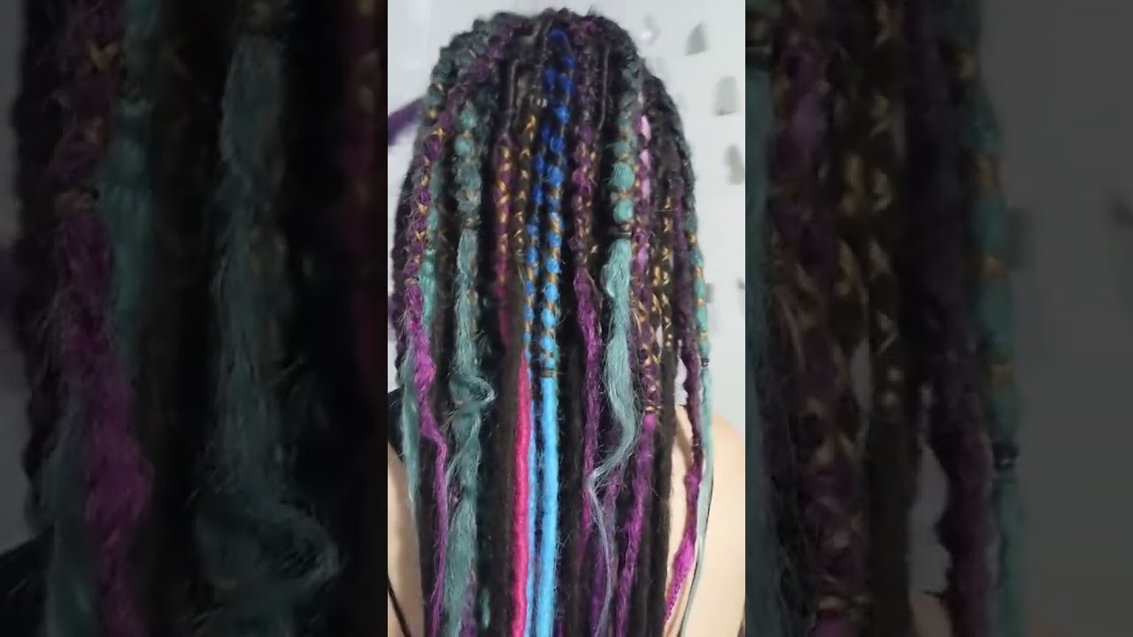 hippie girl with blonde dreadlocks White girl dreads partial 