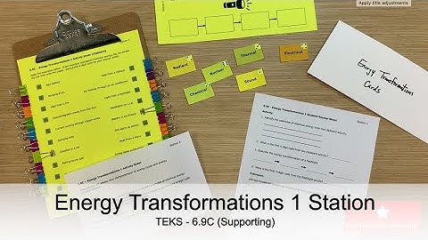 Energy Transformations 1 TEKS 6.9C - End of Year Review