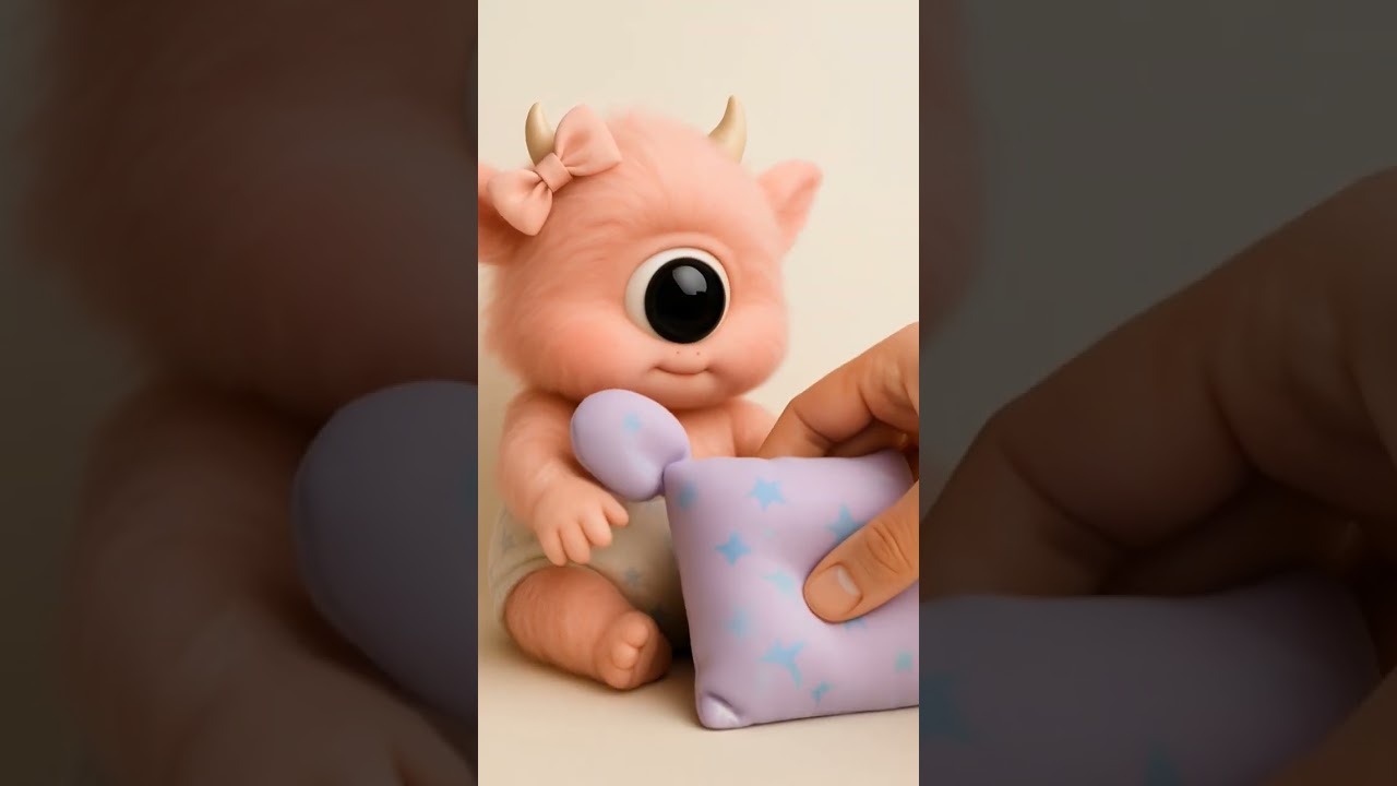 Smiling Baby MyMonster with Flower Gift 