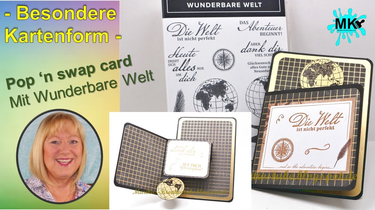 - Besondere Kartenform - Pop 'n swap card und Wunderbare Welt