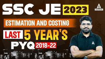 SSC JE Previous Year Question Paper Civil | Complete Estimate Costing | By Pramod Sir