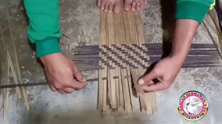 For Beginners - How to Weave Bamboo booths  Batik Motif Without Key