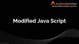 Modified Java Script