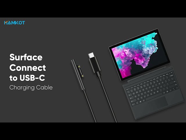 Charge surface with a USB-C cable